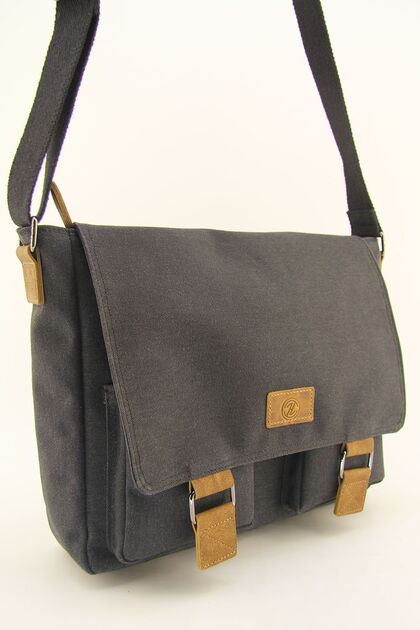 Canvas Black Waterproof Postman Business School Briefcase Laptop Bag