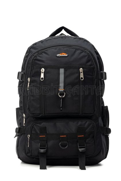 Large Size Mountaineer 60 Liter Outdoor Sports Camping Backpack with Water Bottle Compartment Black