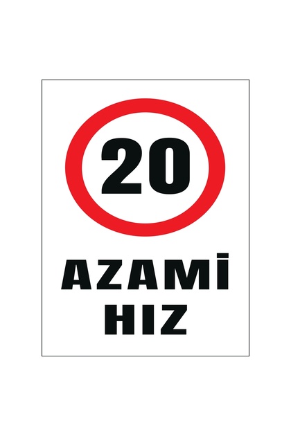 Metal Azami Speed ​​20 15 cm X 20 cm Warning Sign Diversion Sign