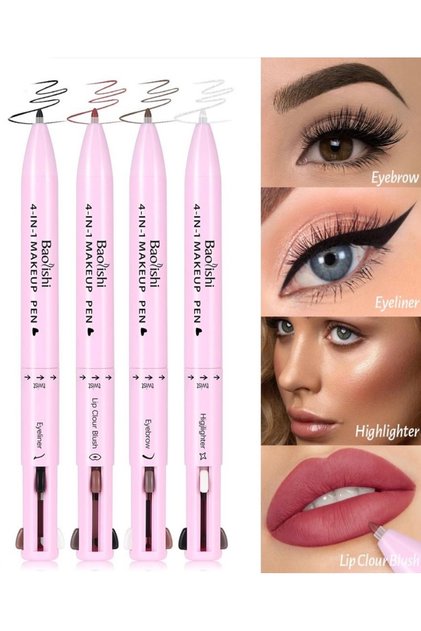4ın1 Kalem Aydınlatıcı Eyeliner Kaş Farı Ve Dudak Kalemi