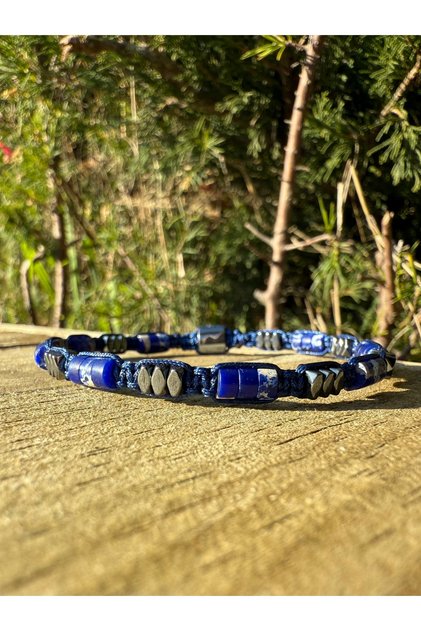Varisit, Hematite Bracelet - Ovis Navy Blue Bracelet - Design Bracelet 4mm Adjustable