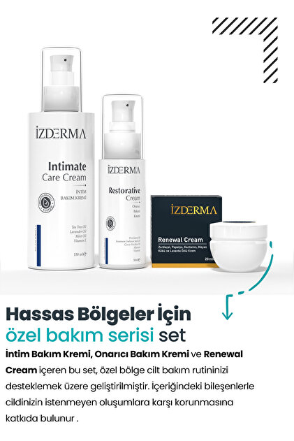 Renewal Cream 50ml 3本 izderma Renewal Cream & Intim Bakım Kremi & Onarıcı Bakım Kremi 3