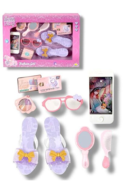 SAZE 4376 Pretty Pinky Kokoş Terlik Gözlük Tarak Set Aktiviteli