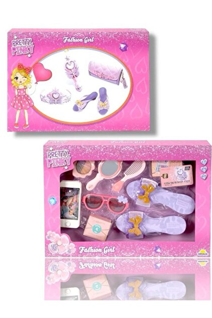 SAZE 4376 Pretty Pinky Kokoş Terlik Gözlük Tarak Set Aktiviteli