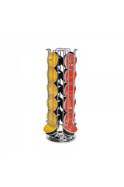Въртящ се държач от неръждаема стомана за 24 капсули Dolce Gusto, 14x33 см