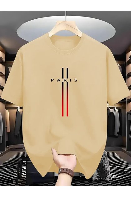 Paris Printed Men's T-Shirt, High Quality Fashion Casual Printed Short Sleeves for Men