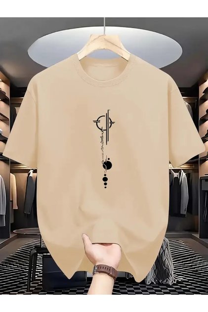 Plus Size Unisex Design Printed Oversize T-Shirt