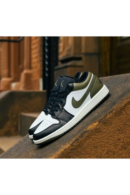 Nike AİR JORDAN 1 LOW MEDİUM OLİVE-553558-092-SPORTXOUTLET