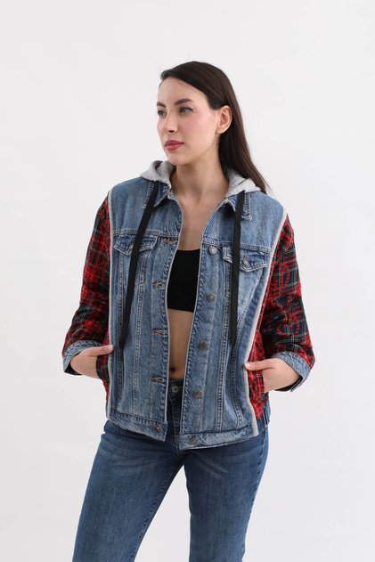 Women's Hooded Jean Jacket