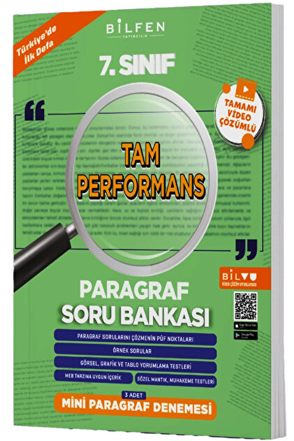7. Sınıf Tam Performans Paragraf Soru Bankası