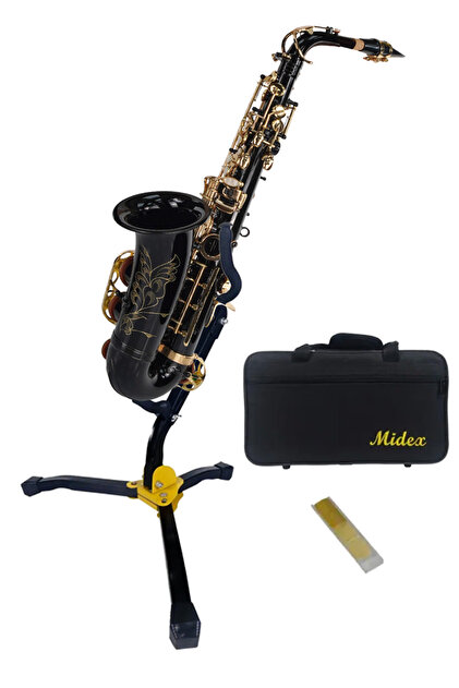 Midex Sf-701st Standlı Profesyonel Alto Saksafon (stand Çanta Ve