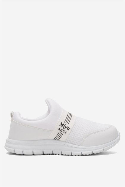 Unisex Elastic Lightweight Airfle Children's Sports Shoes White