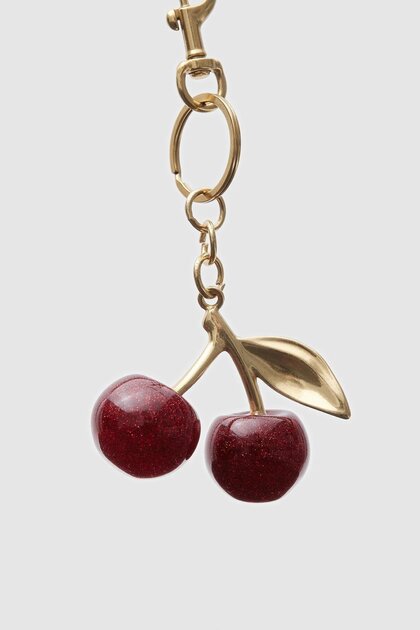 La'Graccio Paris Women's Cherry Bag Charm Claret Red