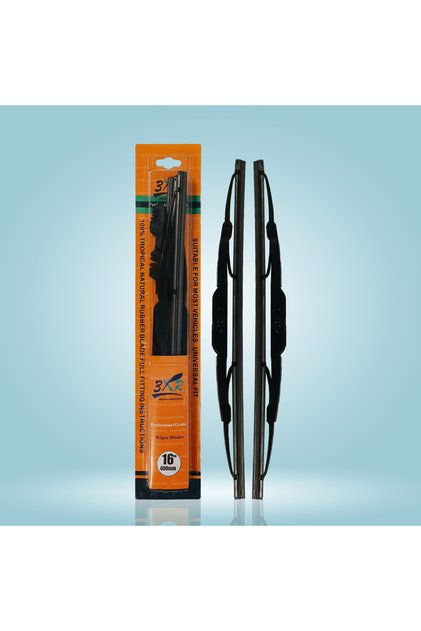 16-Inch 400mm Universal Fit Wiper Blade – Premium Rubber, Steel Frame, All-Weather Performance