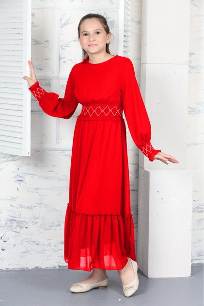 Girl's Long Hijab Suitable Dress Gilet 11 Years-12 Years-13 Years-14 Years-15 Years-16 Years