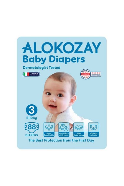 Premium Baby Diapers - Size 3 (5-10 Kg) - 88 Diapers