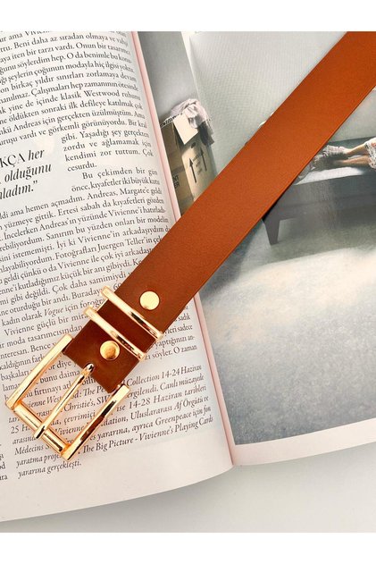 Opportunity Product Grid Bridge Gold Buckle Women's Belt, Jacket Belt, Trouser Belt, Dress Belt