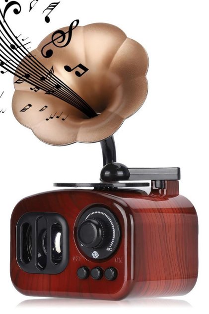 Dekoratif Nostaljik Dönen Plaklı Gramafon Müzik Kutusu