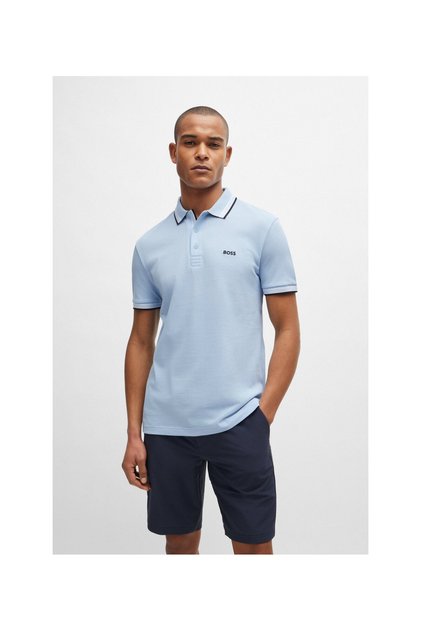 Logo alt yakalı pamuklu pike Paddy polo tişört