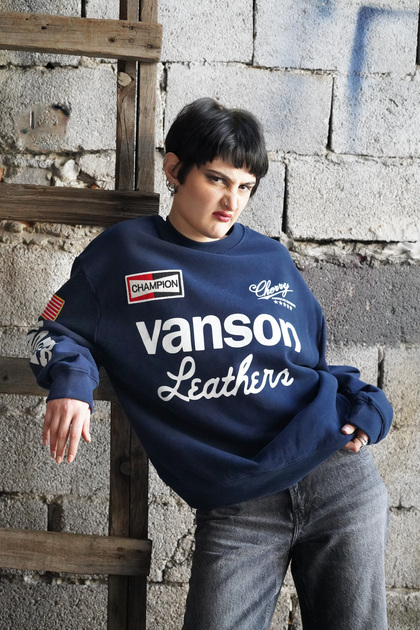 Vanson Chopper Printed Biker Cotton Men's Sweatshirt