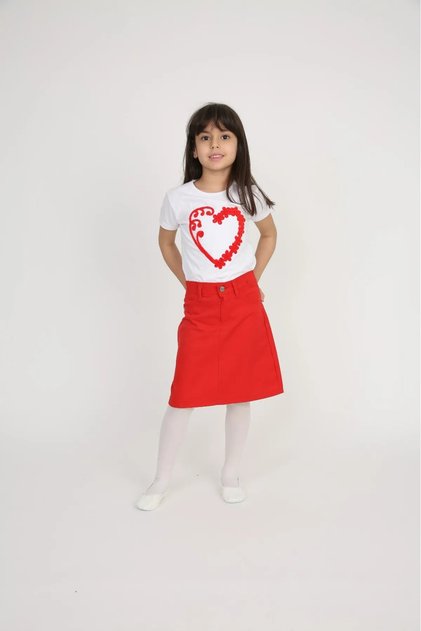 GIRL'S BOTTOM TOP SET TSHIRT SKIRT