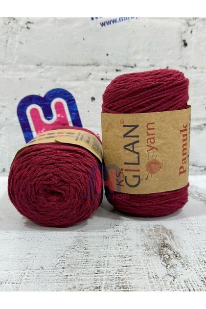 Yarn Coton Makrome 250 gr 190 Metre 1 Adet Bordo