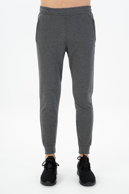 Regular Men's Ribbed Leg Anthracite Melange Sweatpants