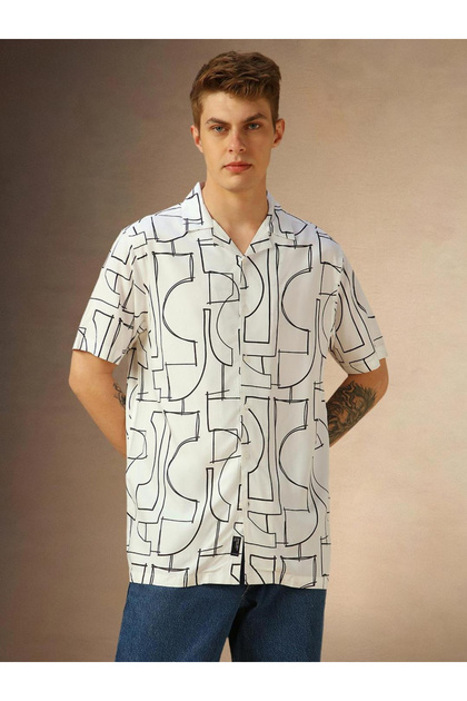 Button Down Collar Casual Shirt