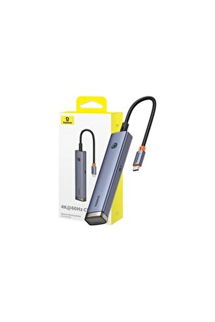 Baseus UltraJoy Hub 5-in-1 5-Porte - 1x HDMI 4K@30Hz E 4x USB 3.0, Grigio, Per Laptop E PC - 4