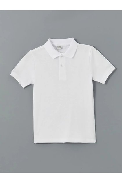 Lcw White Polo Neck Boy's T-Shirt