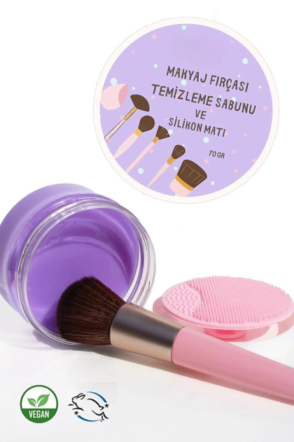 Makeup Brush Cleaning Soap and Silicone Mat 70 Gr