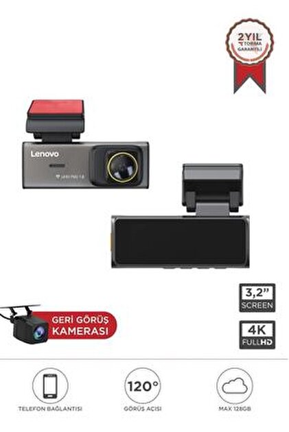 LENOVO S7/1970 Siyah Wifi Araç içi 1.97 İnç Ön Ve Arka Araç