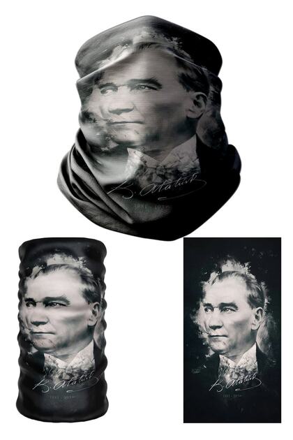 Mustafa Kemal Atatürk Seamless Tube Neck Collar Bandana Mask (With Respect Remembered!)