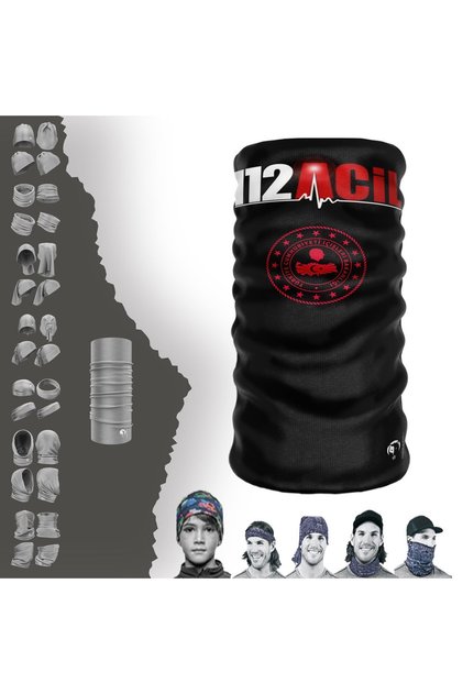 112 Emergency Aid Staff Athlete Seamless Tube Neck Collar Bandana Buff Buff Hair Band