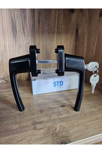 Pimapen Pencere Kolu Siyah 2 li Takım (Anahtarlı)