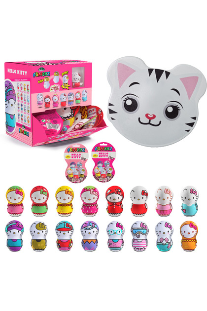 新品未開封　Hello Kitty すきすき♡ゆうえんち デラックスセット　レア Relkon Flipperz Hello Kitty 1.seri Hacıyatmaz Figürler 24 Adet & 4