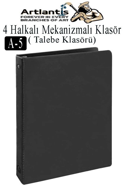 4 Ring Folder 1 Piece A5 PVC Student and Office Type Document Presentation Folder with Inner Pocket Automatic Mechanism