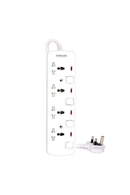 Epsilon 4 Way Extension Socket with Individual Switches- ES1099|2 M Cord, 2-Year Warranty