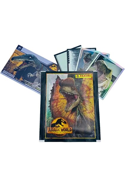 Panini Jurassic World Dominion 15 Paket Çıkartma (60 Stickers+15