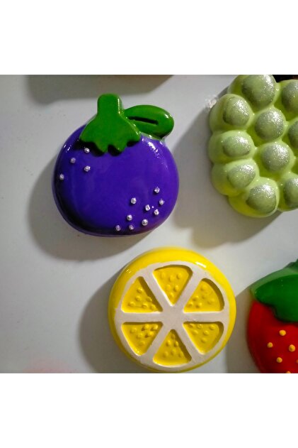 マナチン品 Minihobiev 8li magnet set , ananas, elma , üzüm , limon , patlıcan