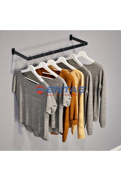 90*30 cm,Duvara Monte Askılık,Giyinme Odası Askılığı,Mağaza Rafı ,Butik Rafı