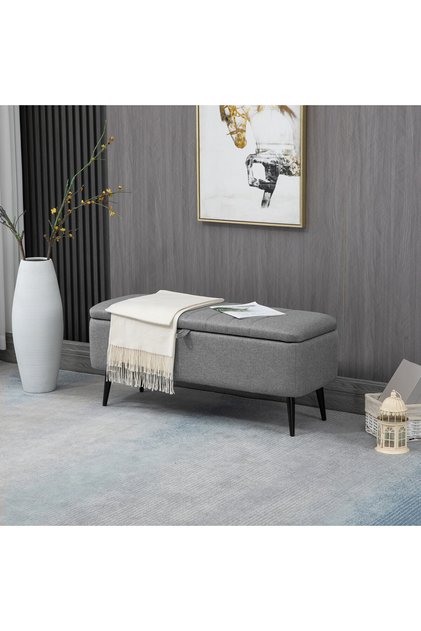 bianka sandıklı puf bench retro ahşap ayak
