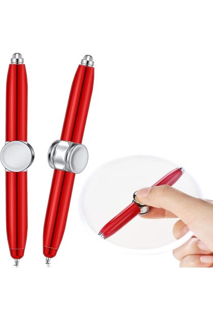 Rotating Multifunctional Pen - with Led Light and Relaxation Feature , Metal Pen, Practical Pen