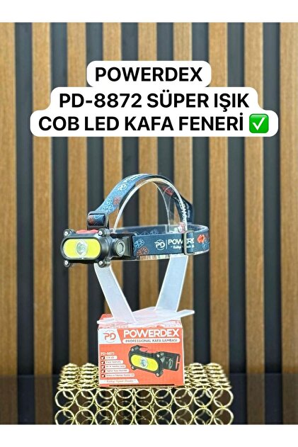powerdex Yağmur Suyu Geçirmez Profesyonel Cob Led'li Kafa Lambası