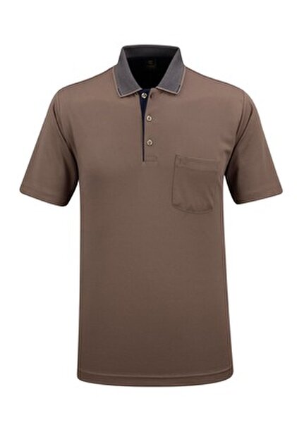 Plus Scorpion Erkek Polo Yaka Fermuarlı Triko Tişört Dokulu Slim