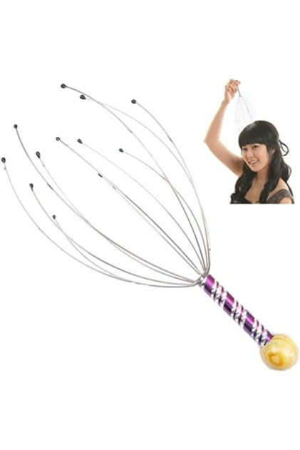 Handheld Scalp Massager with Steel Wire Perfect Massager for Hair Relaxation