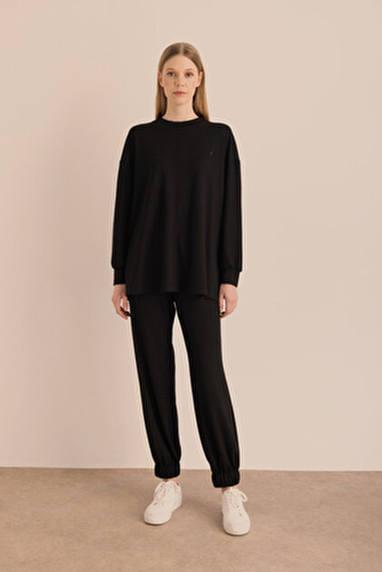Penti Stitch Detailed Active Siyah Sweatshirt - Fiyatı, Yorumları