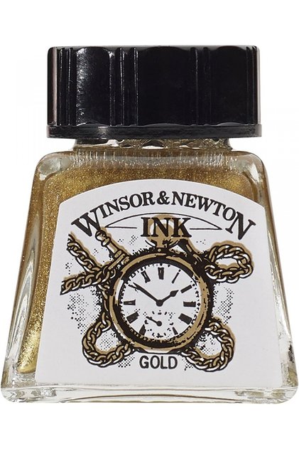 Winsor & Newton Drawing Ink Çizim Mürekkebi 14ml Gold 283