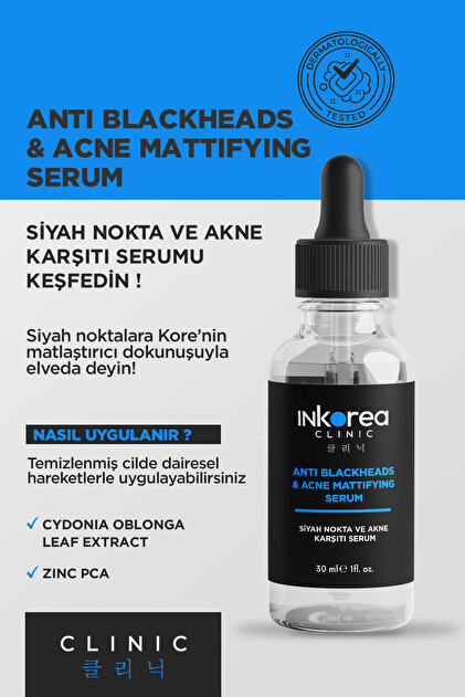 İnkorea Siyah Nokta Ve Akne Giderici Serum - Anti Blackheads