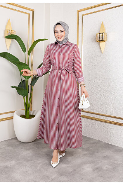 burgundy and white striped dress Shoulder Pad Sleeveless Textured Striped Knit Dress: Burgundy/ White / M main image 0